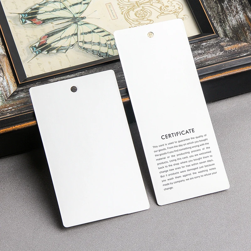 Новый дизайн Китай логотип печать бумага Винтаж стиль повесить ценник одежды бирка