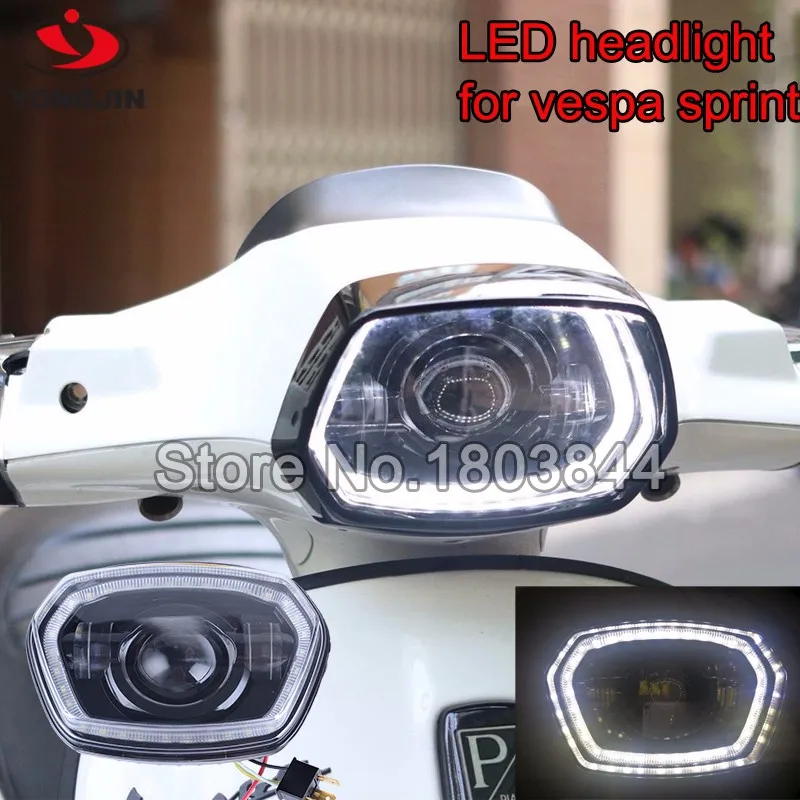 
Front Black LED headlight For V-espa Sprint Motorcycle Lighting System 