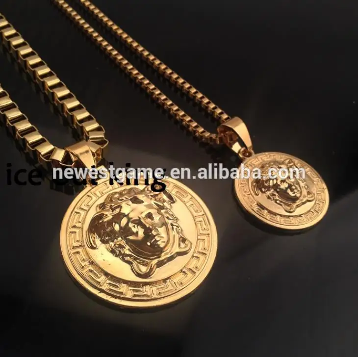 
Top Quality club head Pendant Necklaces For Men 2017 Hot Hiphop Jewelry Gold Plated Luxury Accessories bracelet 