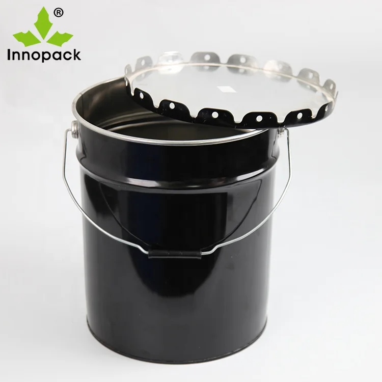 Customized 18 liters metallic bucket chemical pail metal drum for bitumen