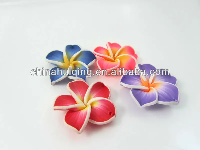 Hot sale thai style necklace material polymer clay flower