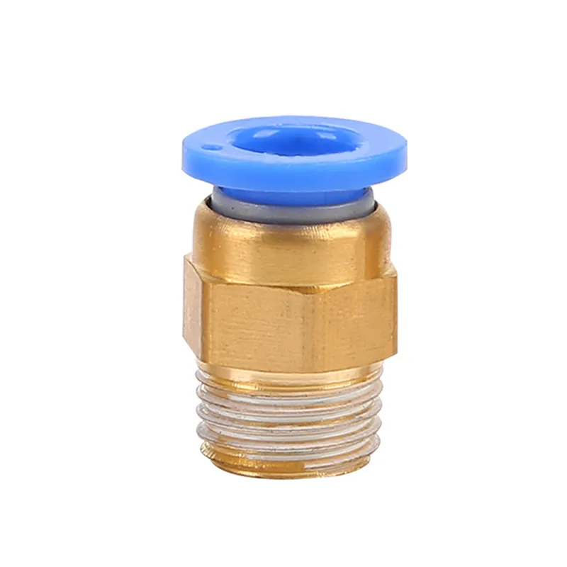 PC male thread straight copper quick connect tube air fittings one touch pneumatic fittings connecting pneumatic fittings