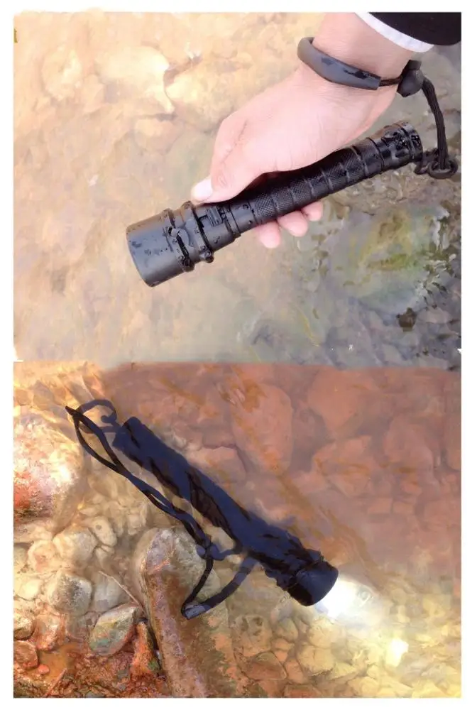Led Scuba Diving Flashlight Torch Underwater 100M Waterproof Submarine Light