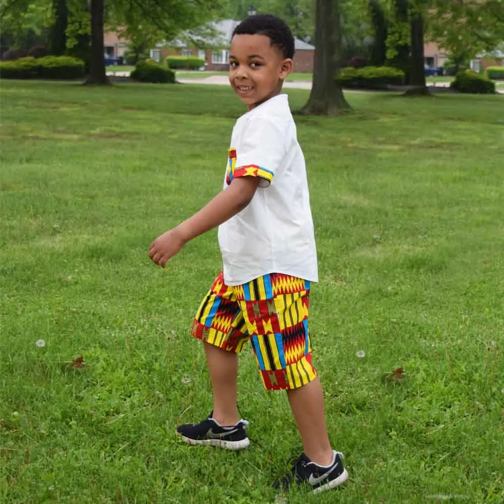 2022 Summer African print style Kids Clothes Kids Ankara Two Piece Set Casual Wear