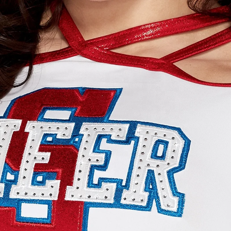 Kayue custom blue cheerleading dress uniforms for girls