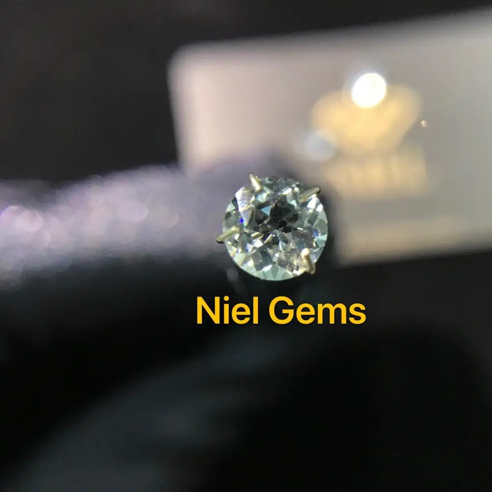 Round cut gemstone natural stone price white topaz