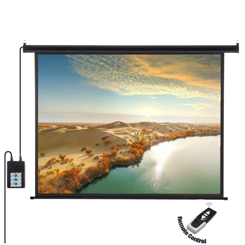 
150 inch Electric Motorized projector projection screen motor drop down RF remote control screen 