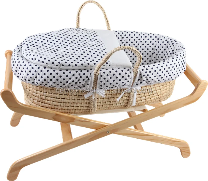 Thanks giving hand made baby bed basket corn husk newbron moses basket