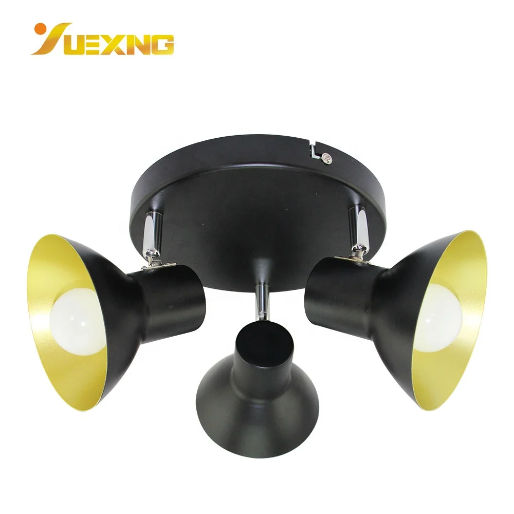 E14  4 Lights Black Decoration Led Linear Track  Spot Ceiling Light Shade Lamp