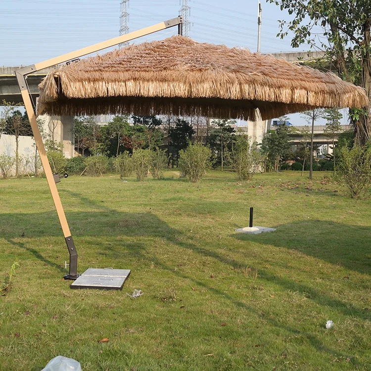 Роскошная синтетическая соломенная крыша, наружная садовая мебель, зонтик от солнца, уличный зонтик