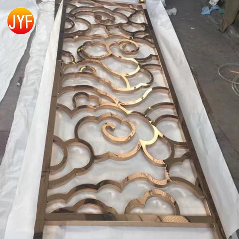 ZZ9902 Wholesale Factory Price Aluminum Restaurant Room Divider Decorative Metal Stainless Partition Screen