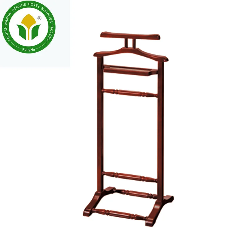 
Hotel bedroom vertical wooden antique coat stand coat rack 