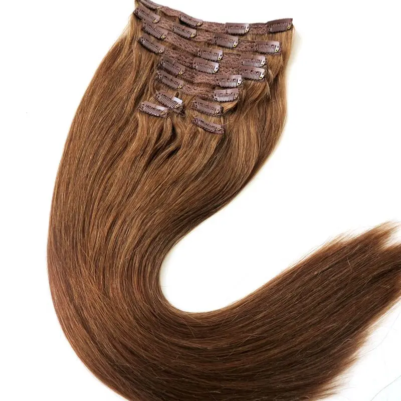 100% Virgin Peruvian Remy Hair Double Drawn 320g Seamless Clip In Extensions Human Hair