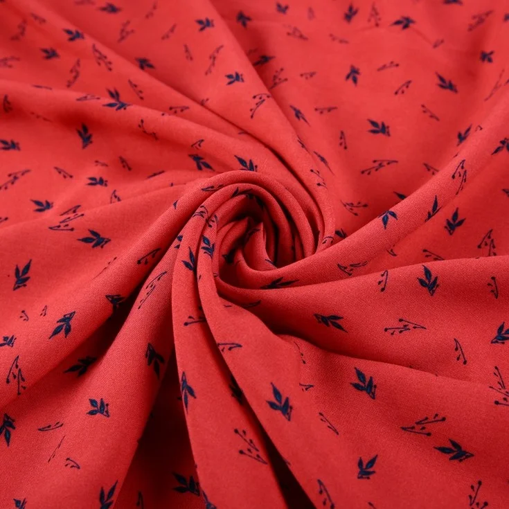 Мягкая модная ткань из вискозы с принтом, 100% вискозное плетение для платьев, сделано в шаосине