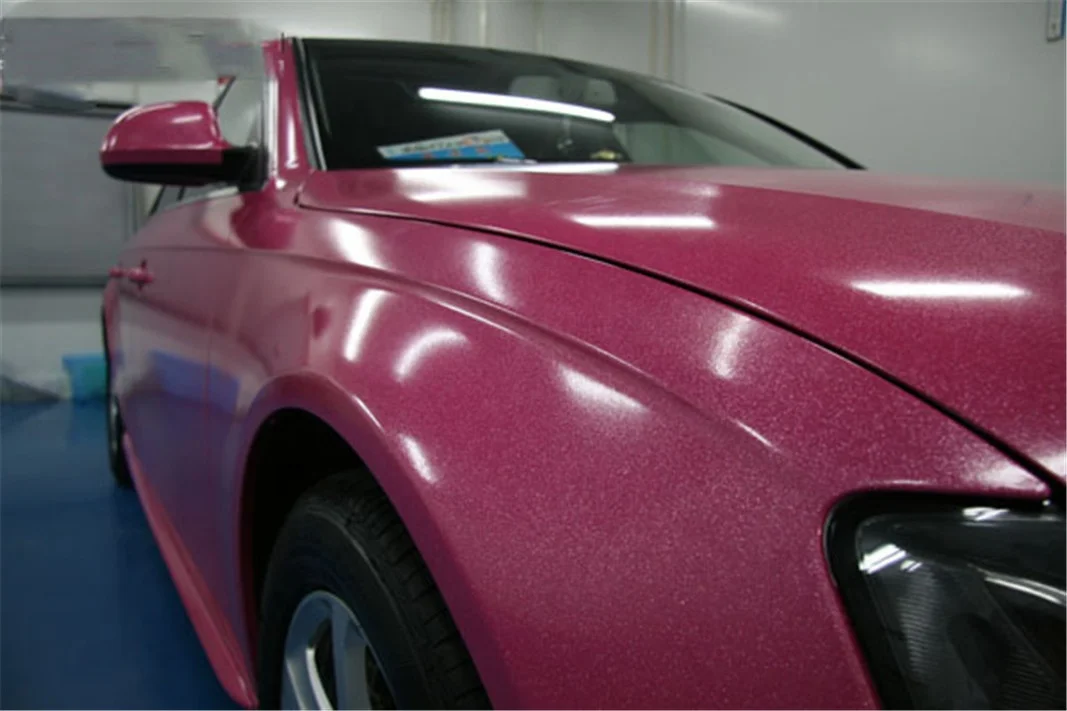 Pink Premium High Gloss Glitter Sparkle Metallic Car Vinyl Wrap Sticker Decal Film Sheet Bubble Free Air Release