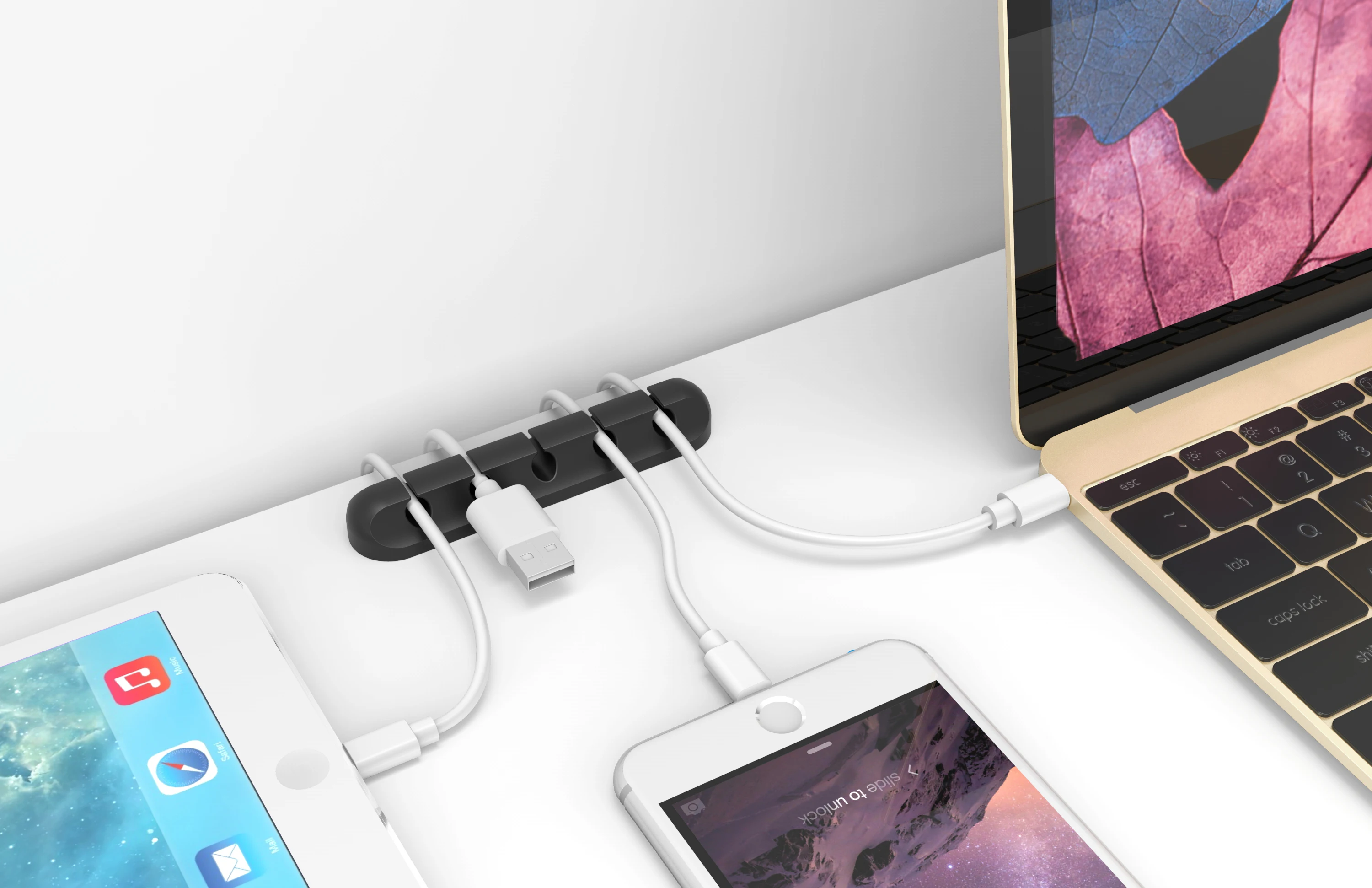 Data line storage cable organizer push small gift line headset storage line fixture car silicone cable organizer