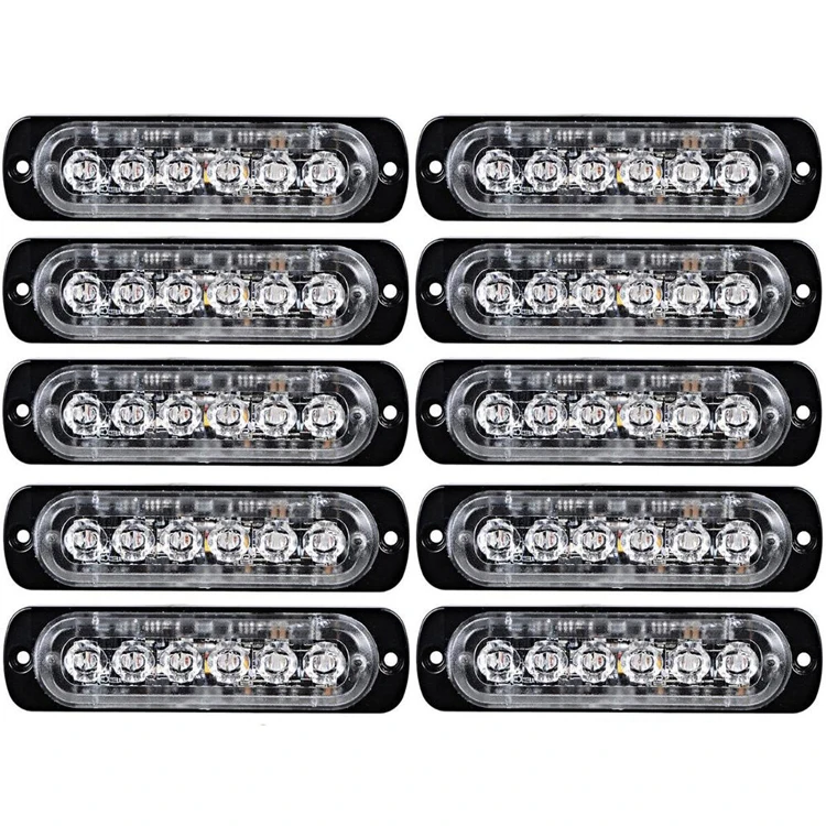 2017 ультратонкий 6 * Beads 18W АВАРИЙНЫЙ Светодиодный проблесковый сигнальный фонарь