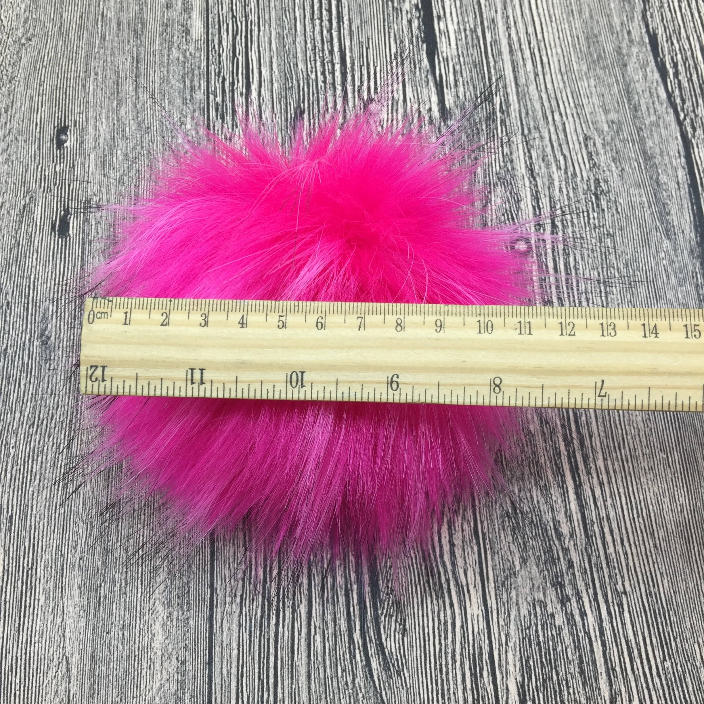 
Faux Fox Fur Fluffy Pompom Balls Removable Knitting with Press Button for Decorate Hats Shoes Bag Key Chain Charms Accessories 