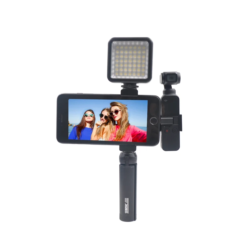 STARTRC Portable Aluminum alloy LED light supplement lamp & mobile phone tripod for DJI OSMO Pocket accessories