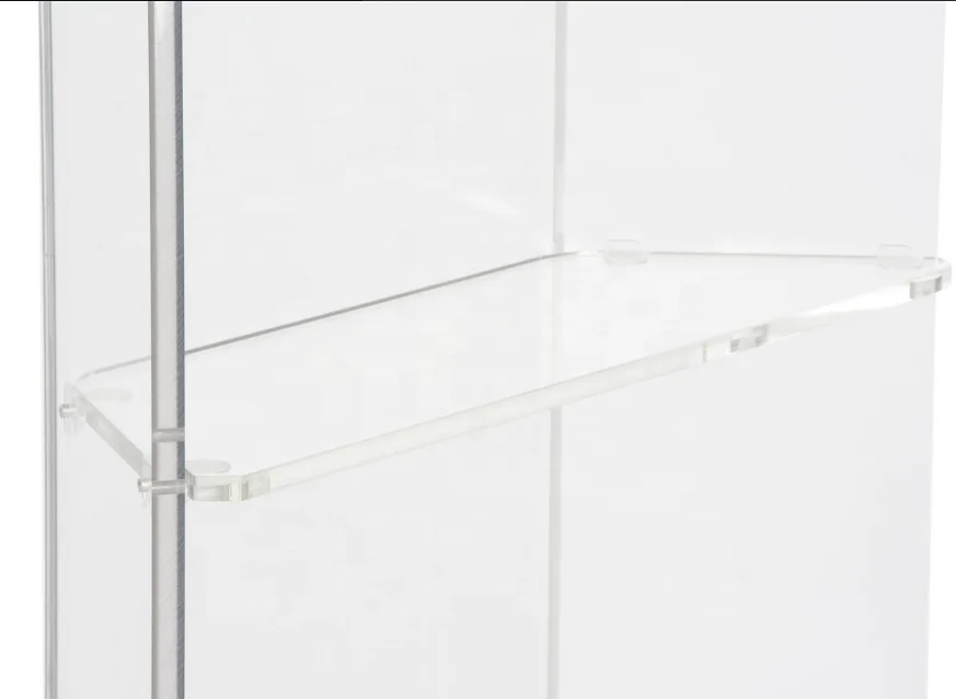 Acrylic Podium for Floor with Optional Shelf Clear Acrylic Platform Clear Acrylic Lectern Stand