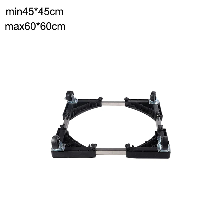 Stainless Steel bracket Washing Stand 4 Wheels Fridge Refrigerator Base