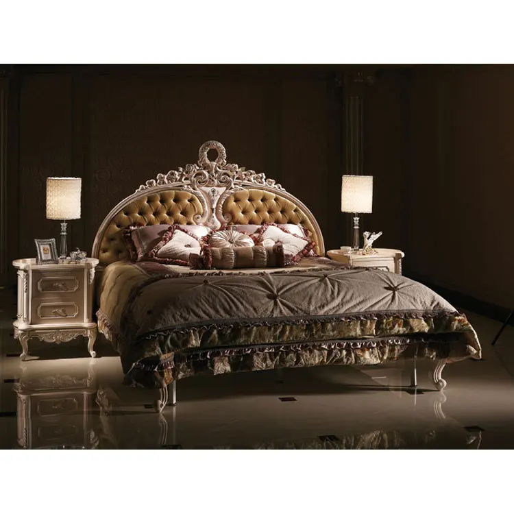 luxury style classic princess bedroom furniture sets, Louvre palace style bedroom