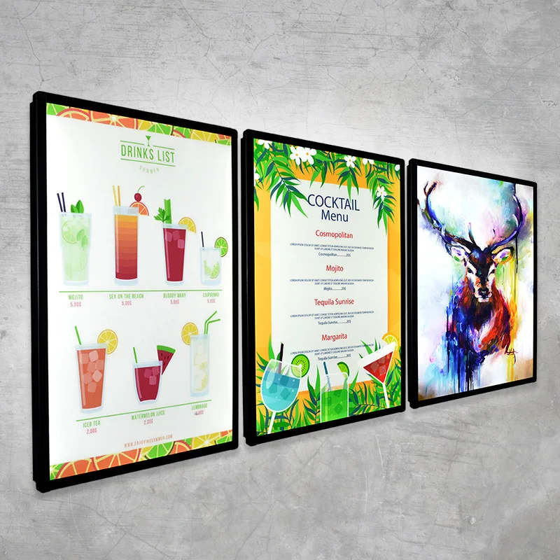 Хлебобулочные вывески, рекламный световой короб, лайтбокс, меню для фаст-фуда