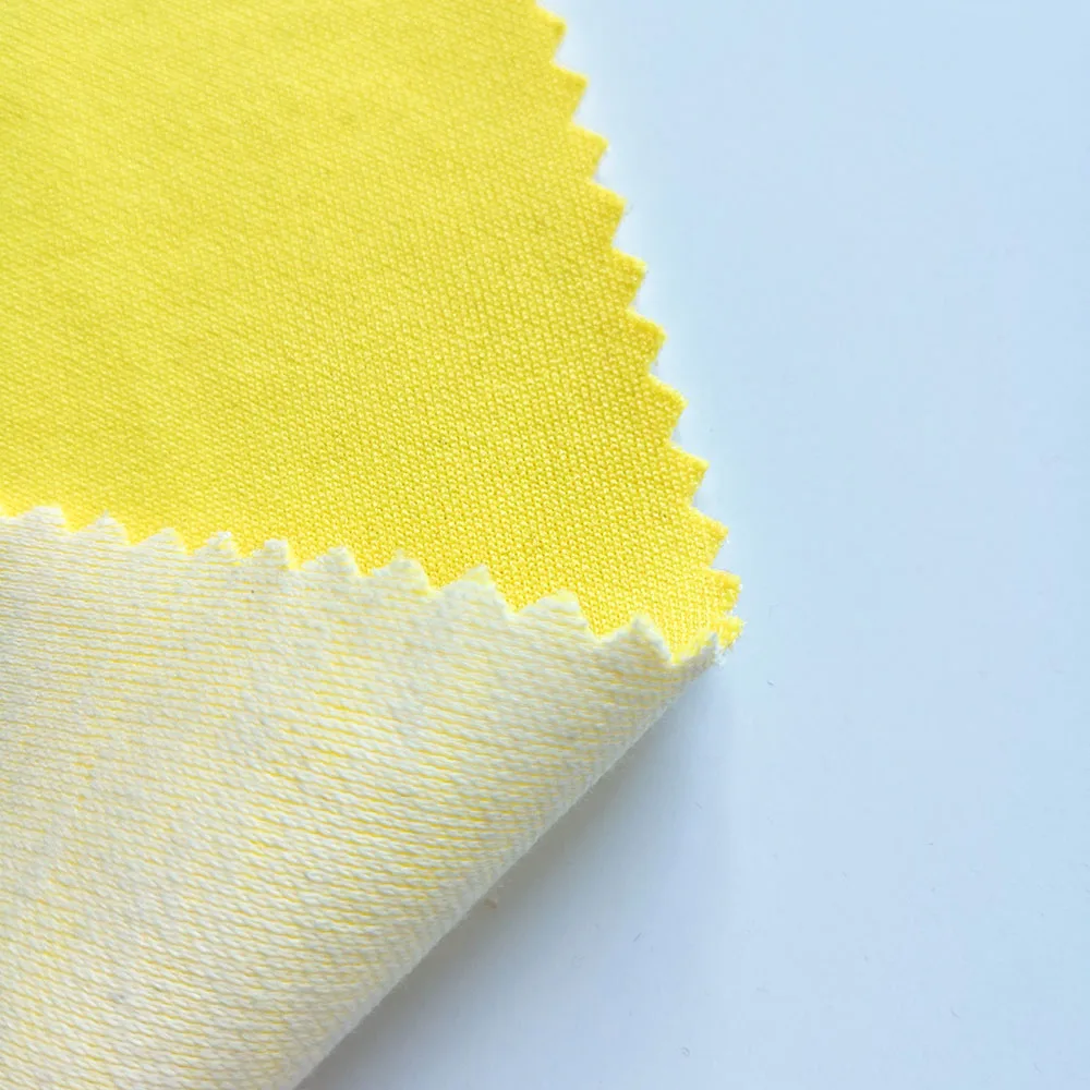 
manufacturer cheap eco friendly CVC 45/55 plaid weft knitting polyester cotton fabric for warm fit sports apparel hoodies KW494 