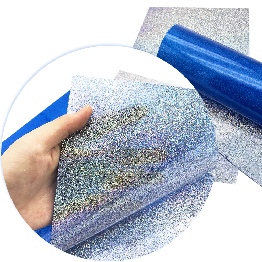 Fashion Laser Glitter Soft Leatherette Fabric Sheet for Seat Cover 64072