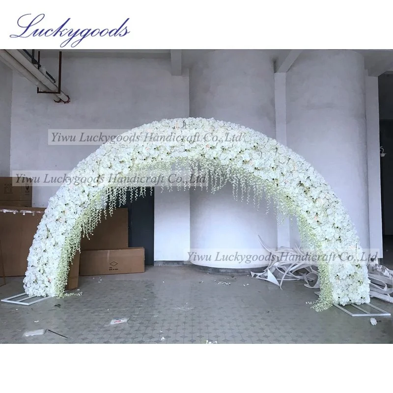 LG20190409-3 hot sale Wedding Stage Backdrop Decoration circle round metal wedding arch for flower decoration
