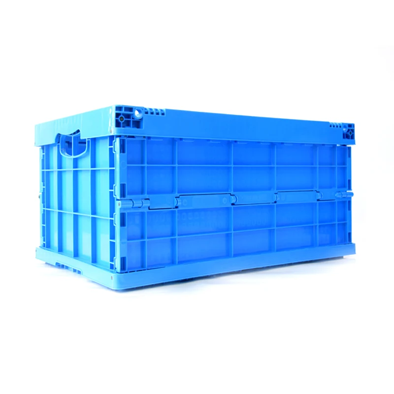 Solid stackable box Folded caja de plastico plegable Collapsible plastic crate (62104313538)