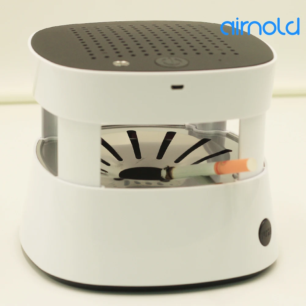 
Battery Powered Electronic Desktop Portable Unique Cigarette Ashtray Air Purifier 