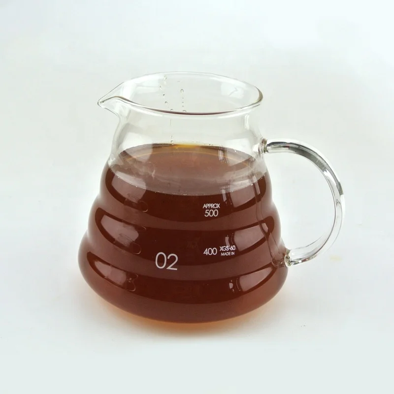 580ml High borosilicate glass thermo pour over coffee glass server pot