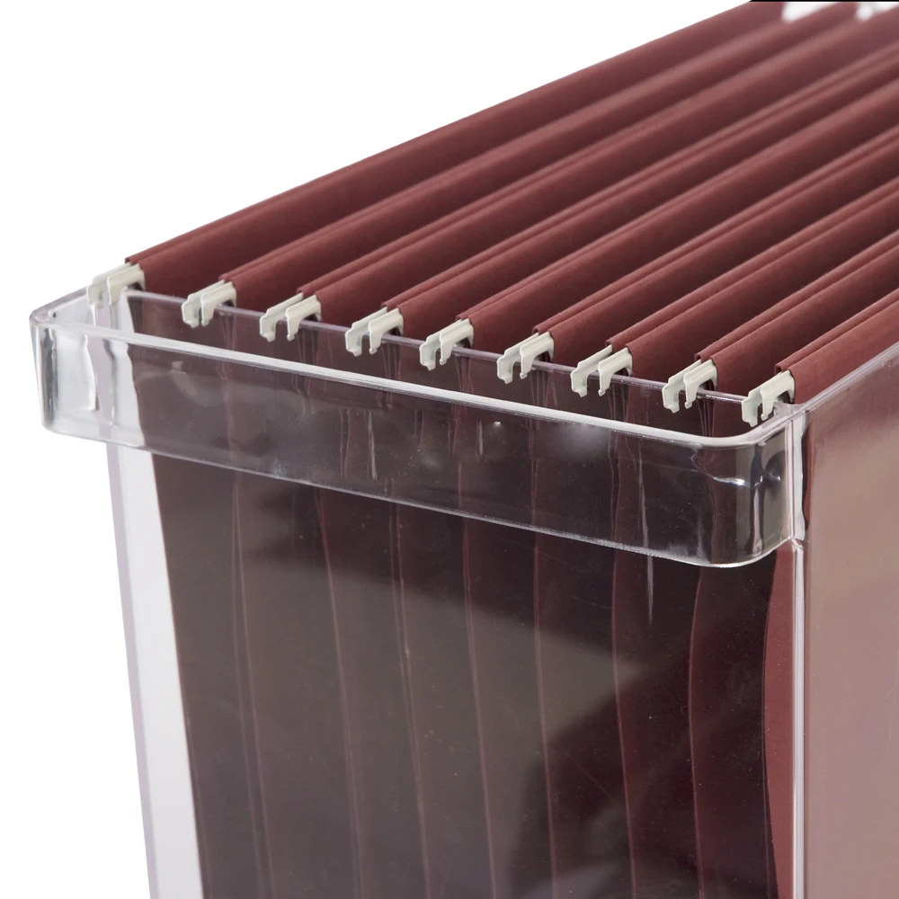 Customize Plastic Hanging File Box Organizer File Folder Organization with Handle Office supplies