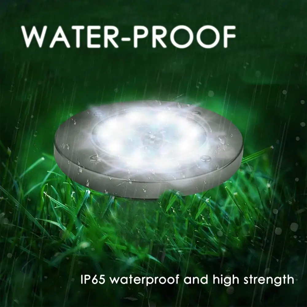 
4/8 Led Waterproof Fountain Swimming Pool Disk Light Automatic Light Sensor Outdoor in Ground Solar Garden Light for Yard Lawn 