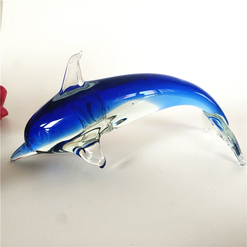BIG SALE fancy murano glass blue dolphin