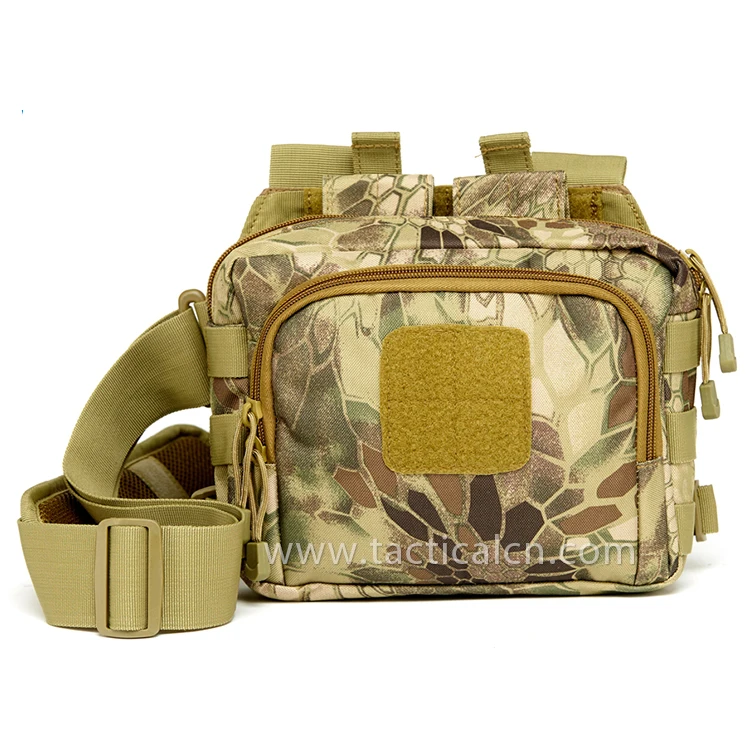 Wholesale durable multi functional tactical shoulder messenger bags with magic patch