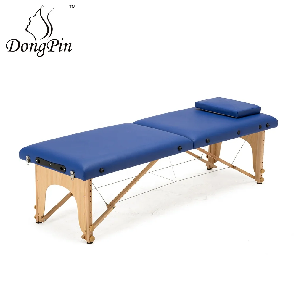 Adjustable portable massage tables wooden folding facial table