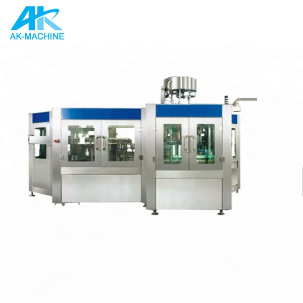 Zhangjiagang city ak machines carbonated pet drinks bottled production line/filling machine