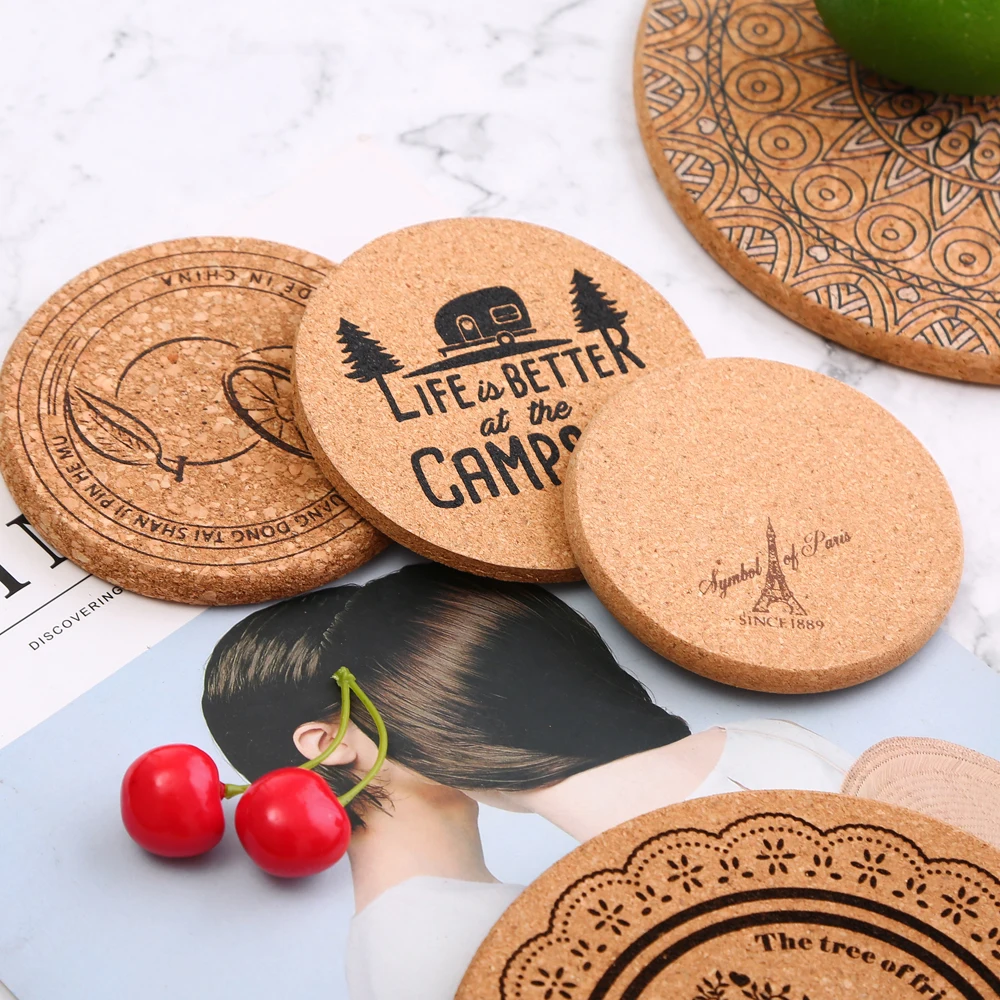 
Cork Trivet Custom Logo Natural Eco Friendly Cork Table mat 
