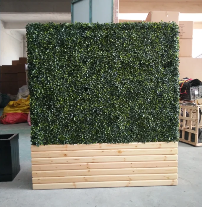 Anti-UV plastic greenery fence panels boxwood artificial hedge for Garden Decoration