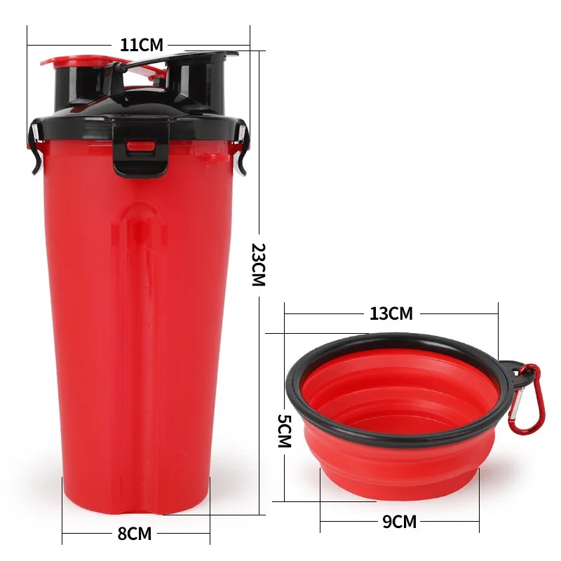 
2019 Pet plastic bottle drinks feeding multifunction set cup folding bowls 