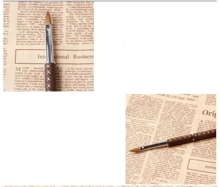 100% kolinsky Последняя мода акриловая кисть для ногтей с меховой ручкой размер 6