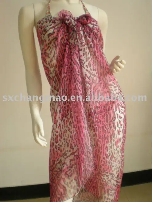 Животных печати пляж саронг