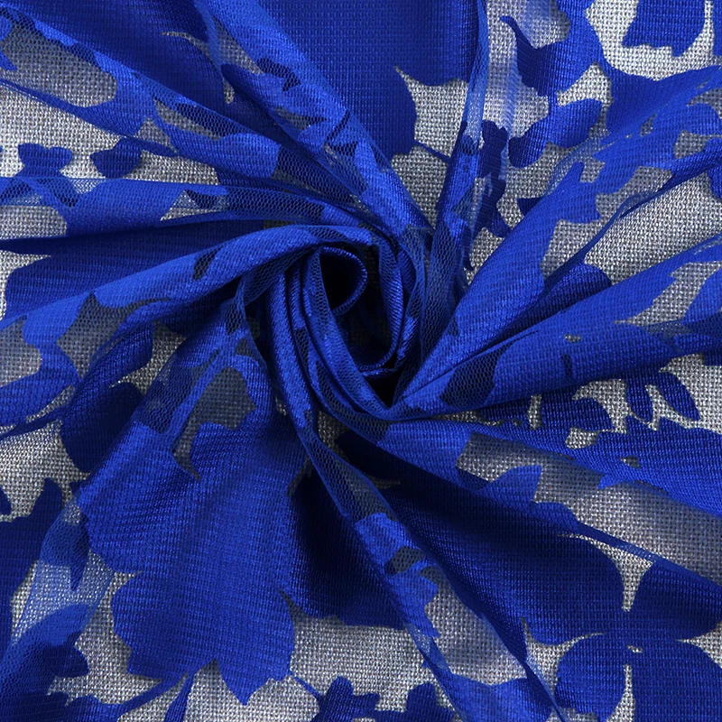 
Chinese manufacturers sell cheap African elegant blue burnt fabrics for dresses 