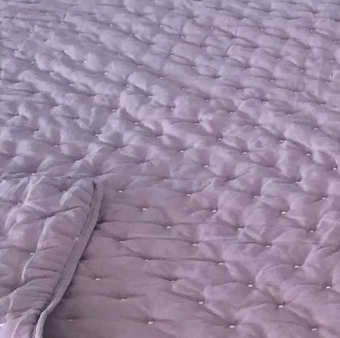 Solid Luxury embroidery bedspread 3pc quilted bed spread with soft wash