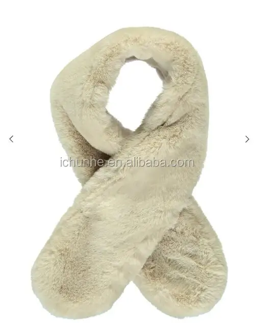 fur scarf fake leather scarf rabbit fur neck scarf ladies