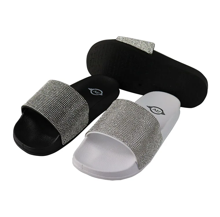 Women PVC Slippers outdoor Diamond Sandal  Cheap a flip flops