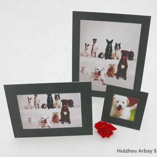 
custom top sale acid free photo frame matboard in frame suede passepartout 