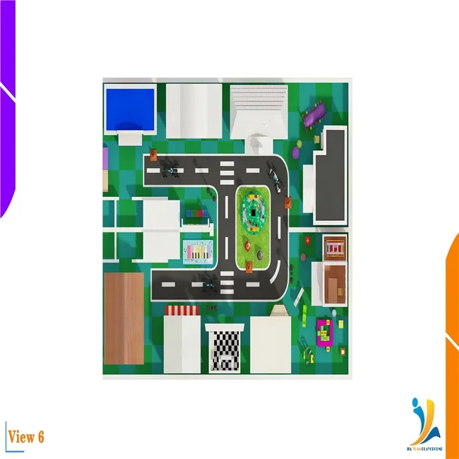 12*17*4m kids playhouse with playground accessories  interactive play system